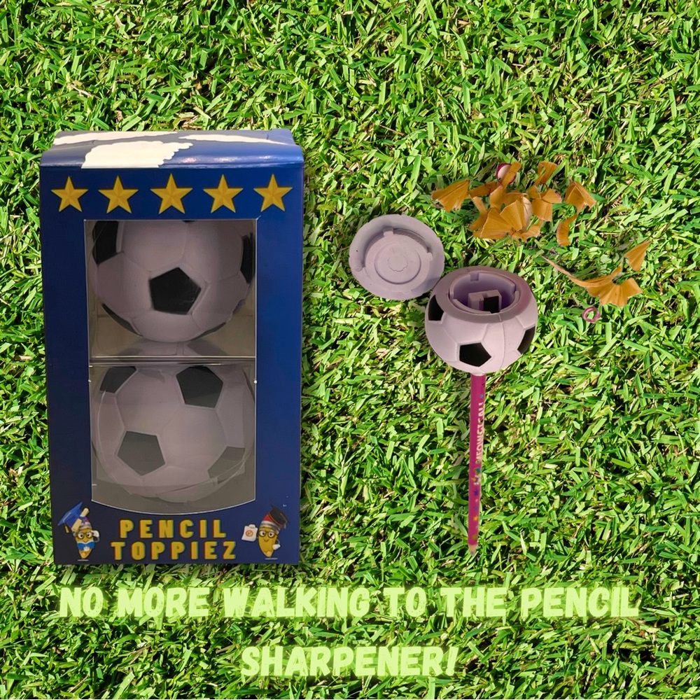 Pencil Toppiez! Premium Soccer ball Multipurpose Pencil Topper (pack of 2)
